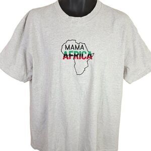 Mama Africa T Shirt Vintage 90s Black History African Culture Made In USA Mens
